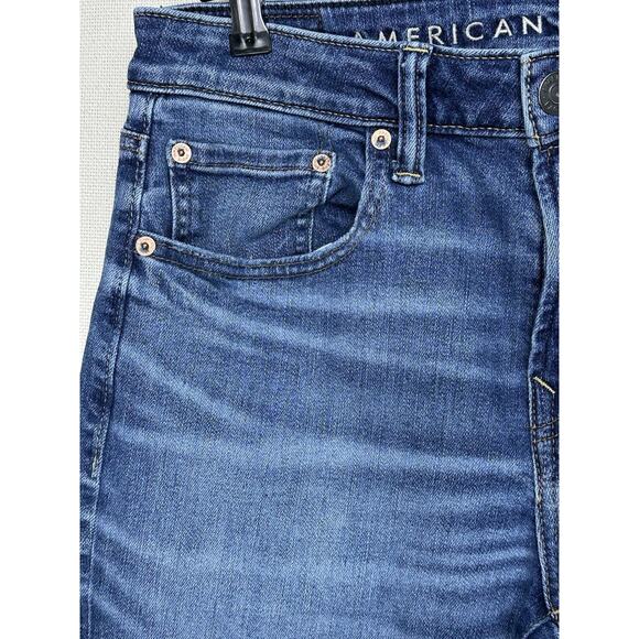 American Eagle Jeans Mens 29x34 Blue Airflex+ Athletic Taper Medium Wash Denim - Picture 4 of 16